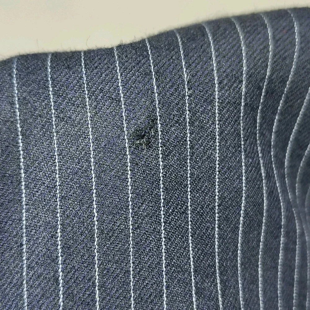 Yves Saint Laurent Blazer Men 36 Navy Pinstripe 2 Button Vented Classic Coat